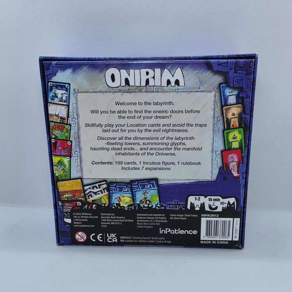 Onirim Board Game Shadi Torbey inPatience Oniverse Card Game with‎ 7 Expansions - Picture 2 of 6